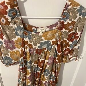 Hayden Multicolor Floral Dress with Square Neckline